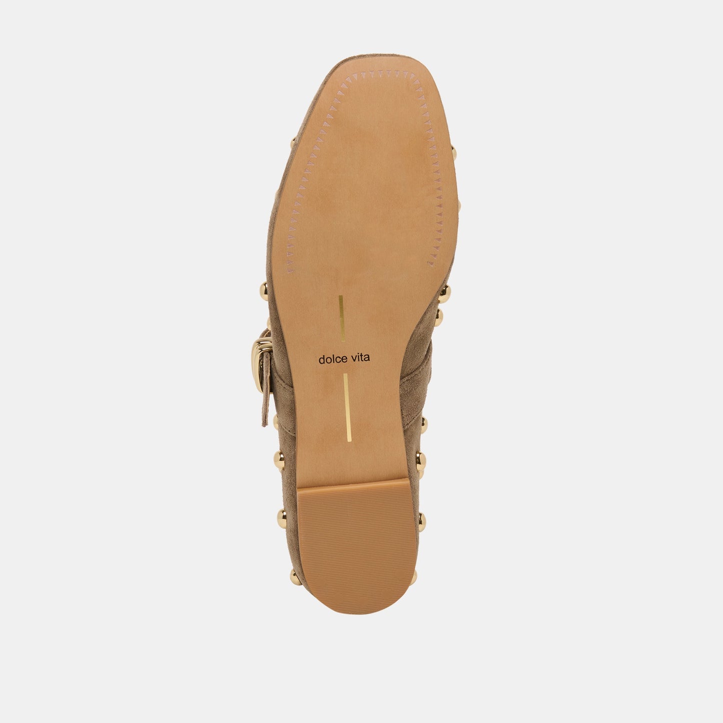 Dolce Vita Mikel Stud Olive Suede Ballet Flats