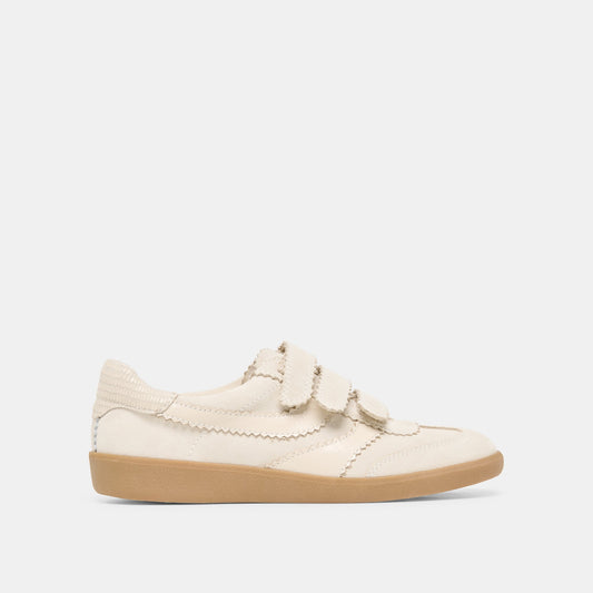 Dolce Vita Merit Velcro Ivory Leather Sneakers
