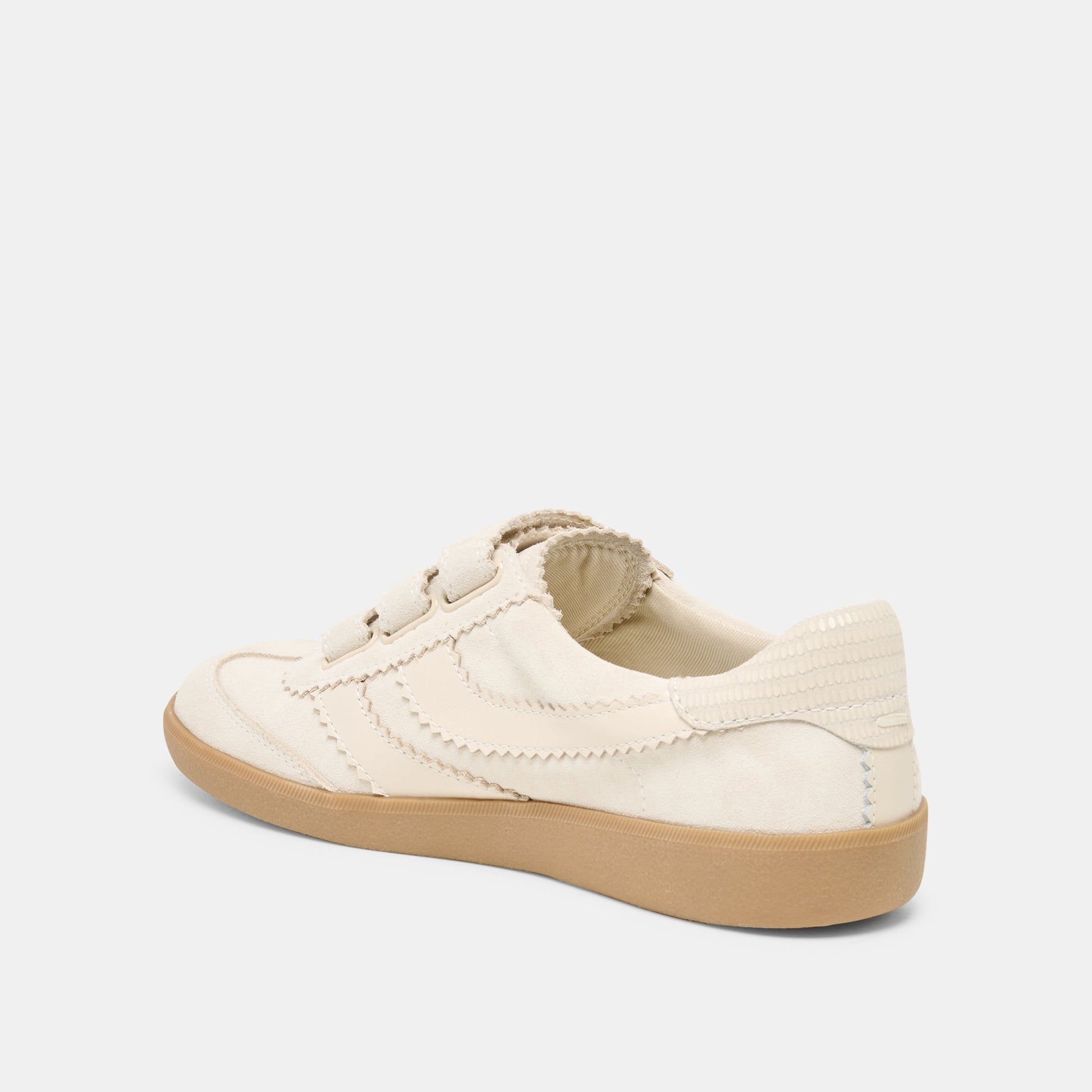 Dolce Vita Merit Velcro Ivory Leather Sneakers