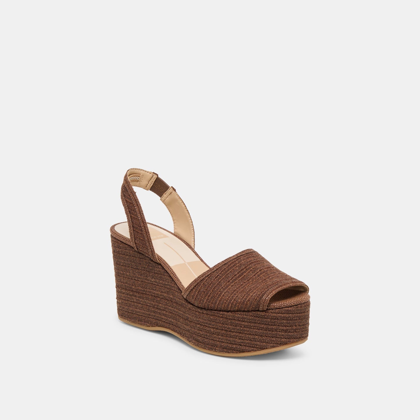 Dolce Vita Akera Cocoa Raffia Wedges