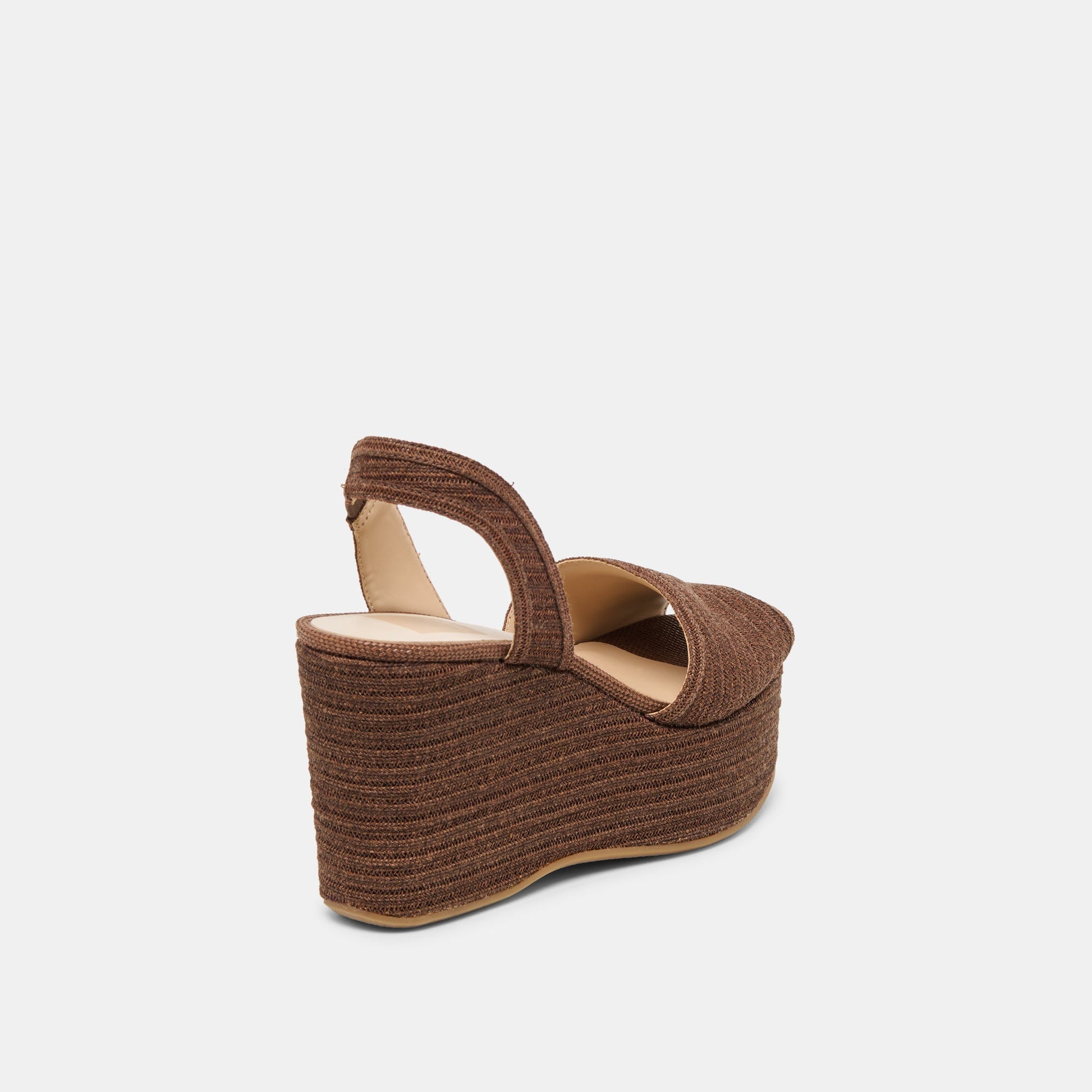 Dolce Vita Akera Cocoa Raffia Wedges