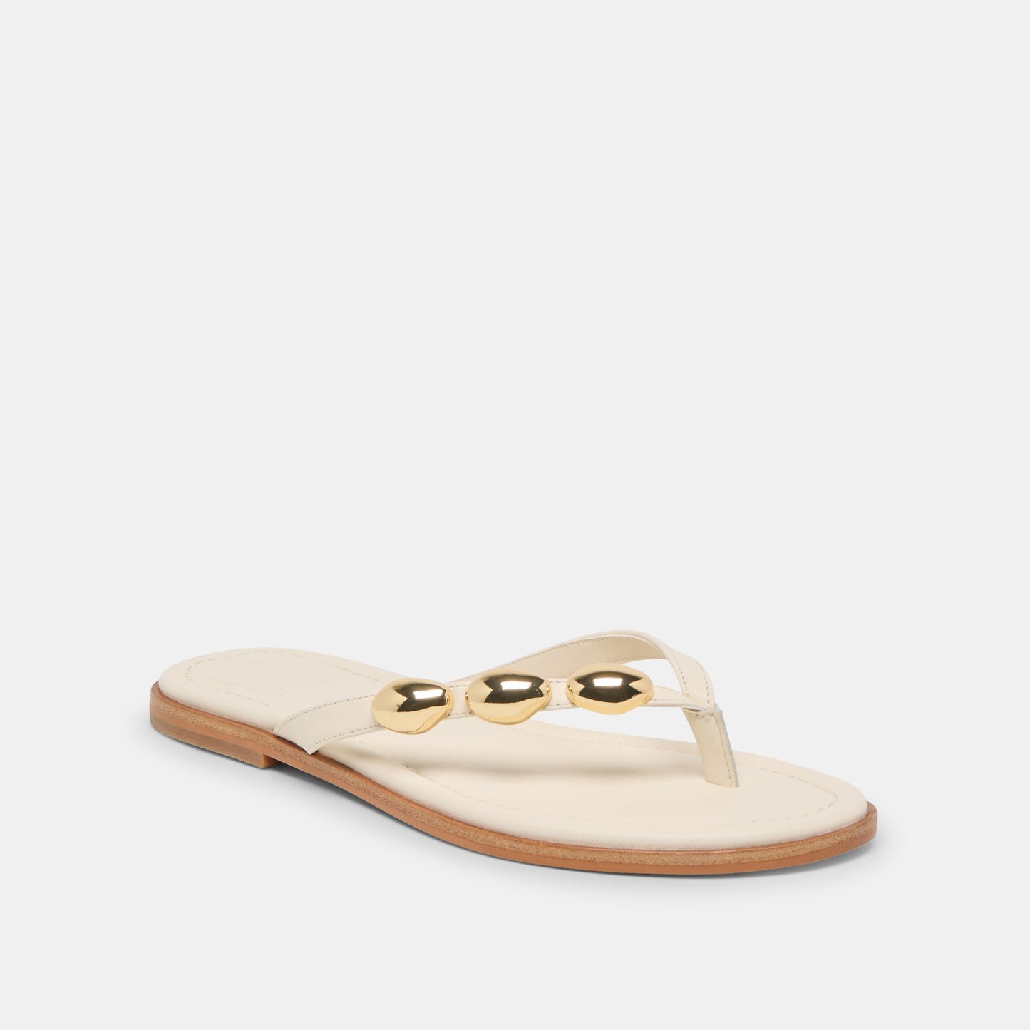 Dolce Vita Juny Off White Leather Sandals