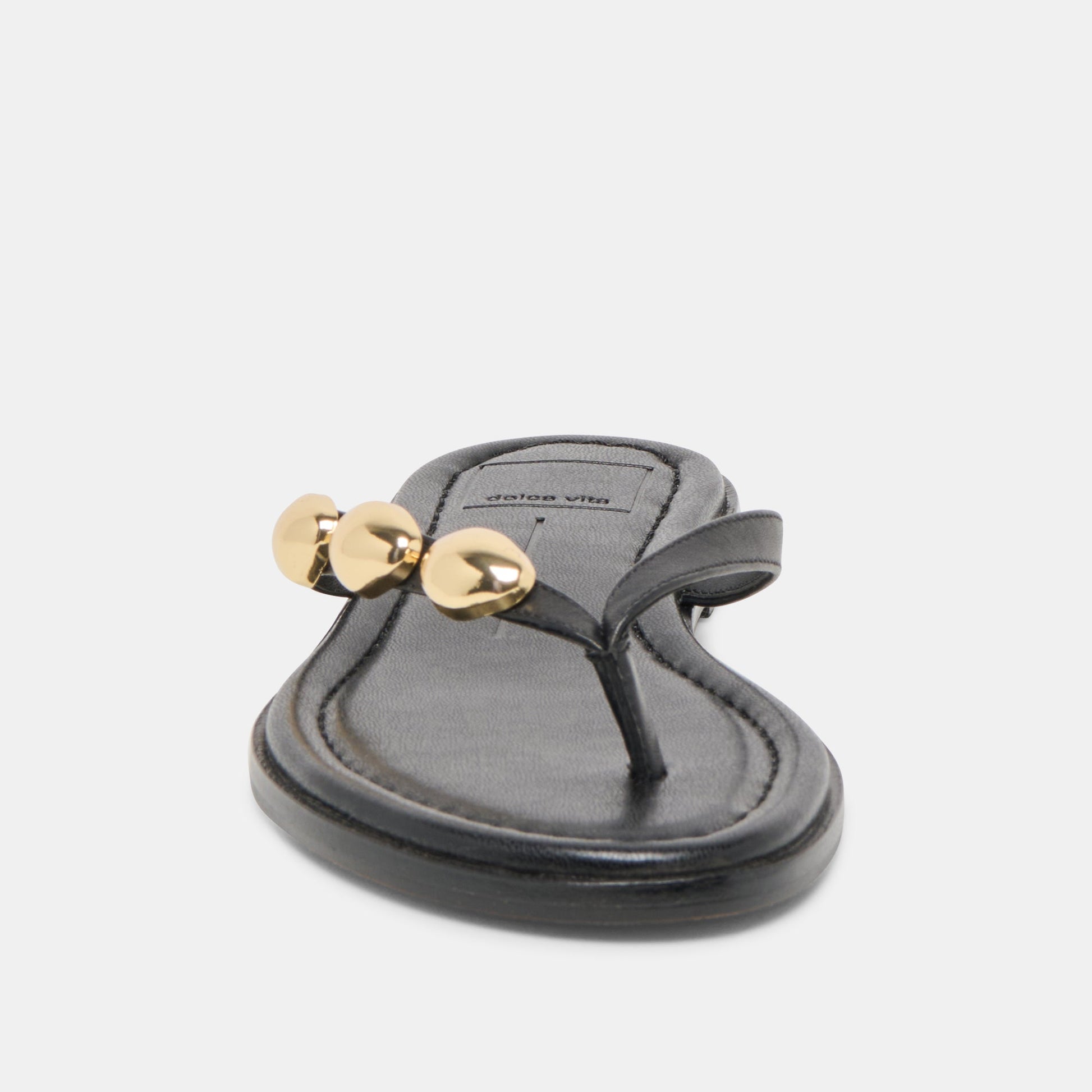 Dolce Vita Juny Black Leather Sandals