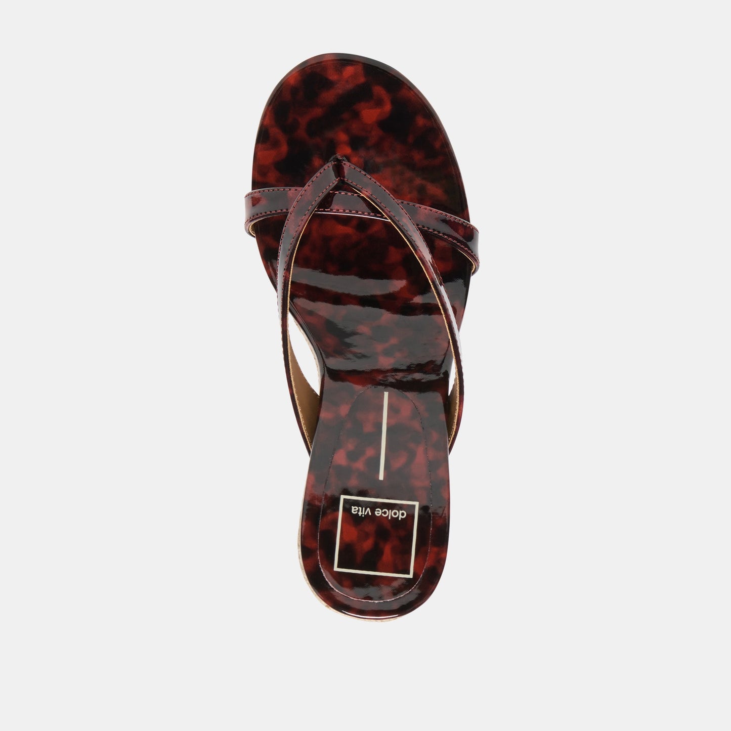 Dolce Vita Helan Espadrille Tortoise Patent Leather Wedges