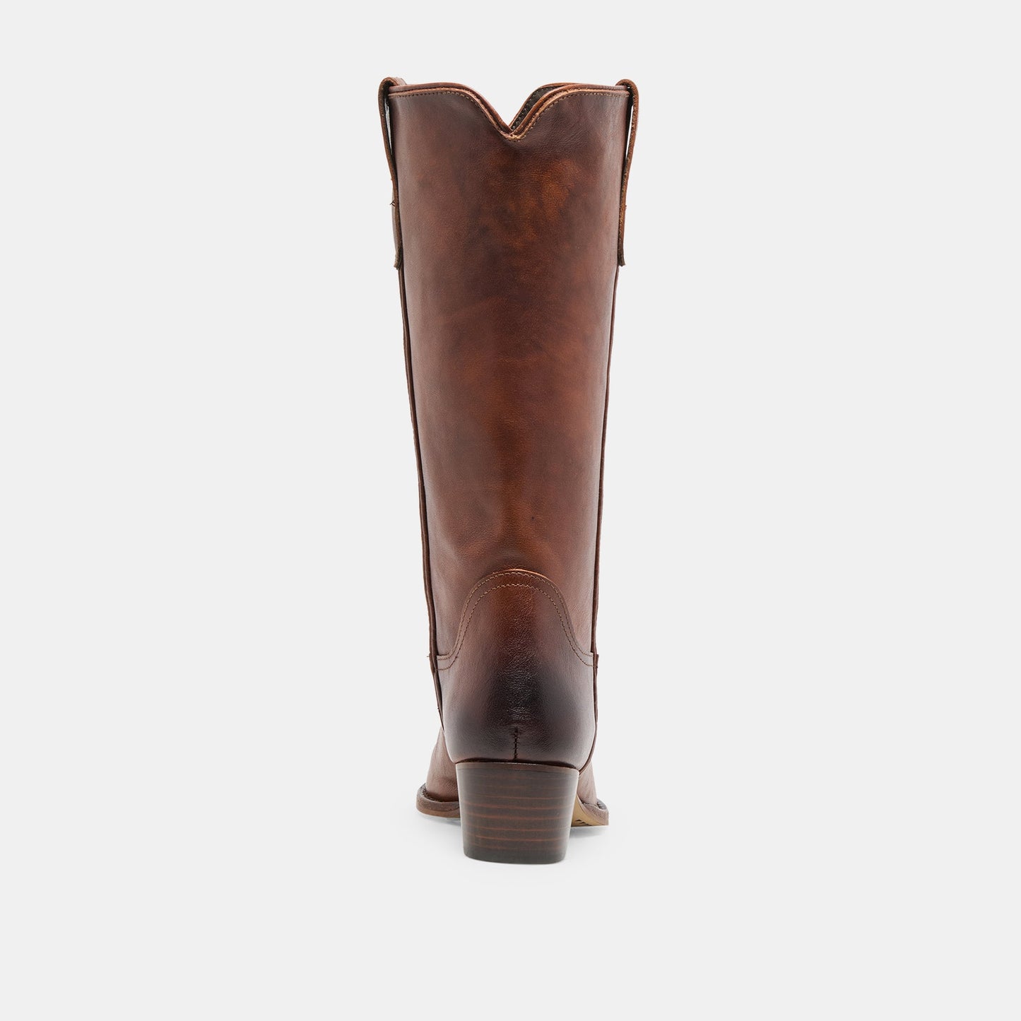 Dolce Vita VIGLA Chestnut Leather Pointed-Toe Western Boots