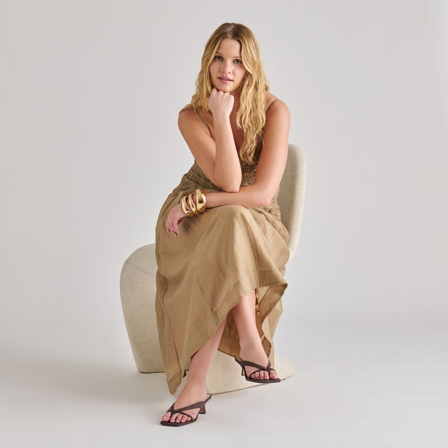 Dolce Vita Brevel Chocolate Raffia Heels