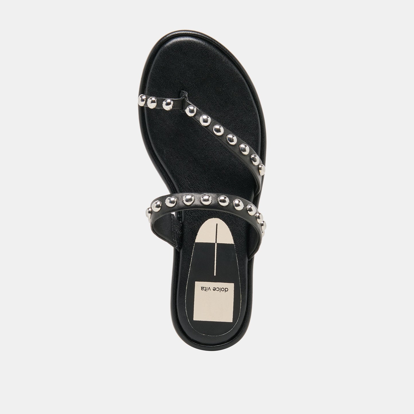 Dolce Vita Amary Stud Black Leather Sandals