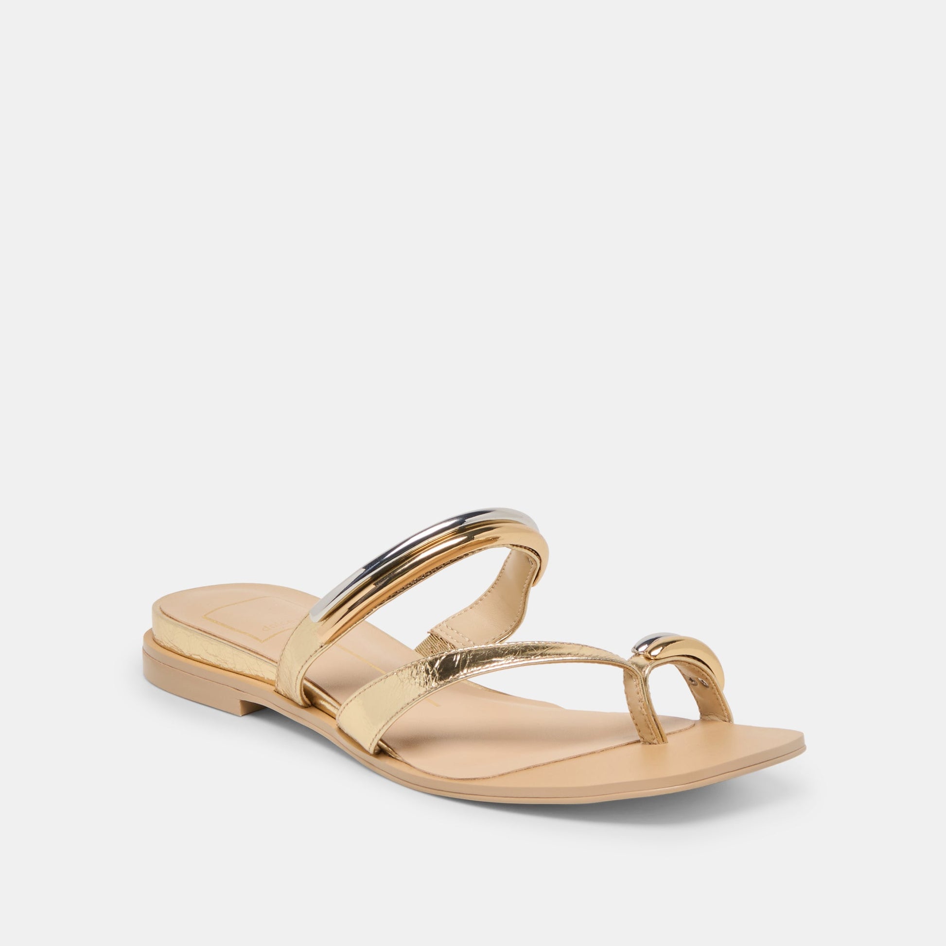 Dolce Vita Tarina Gold Leather Sandals