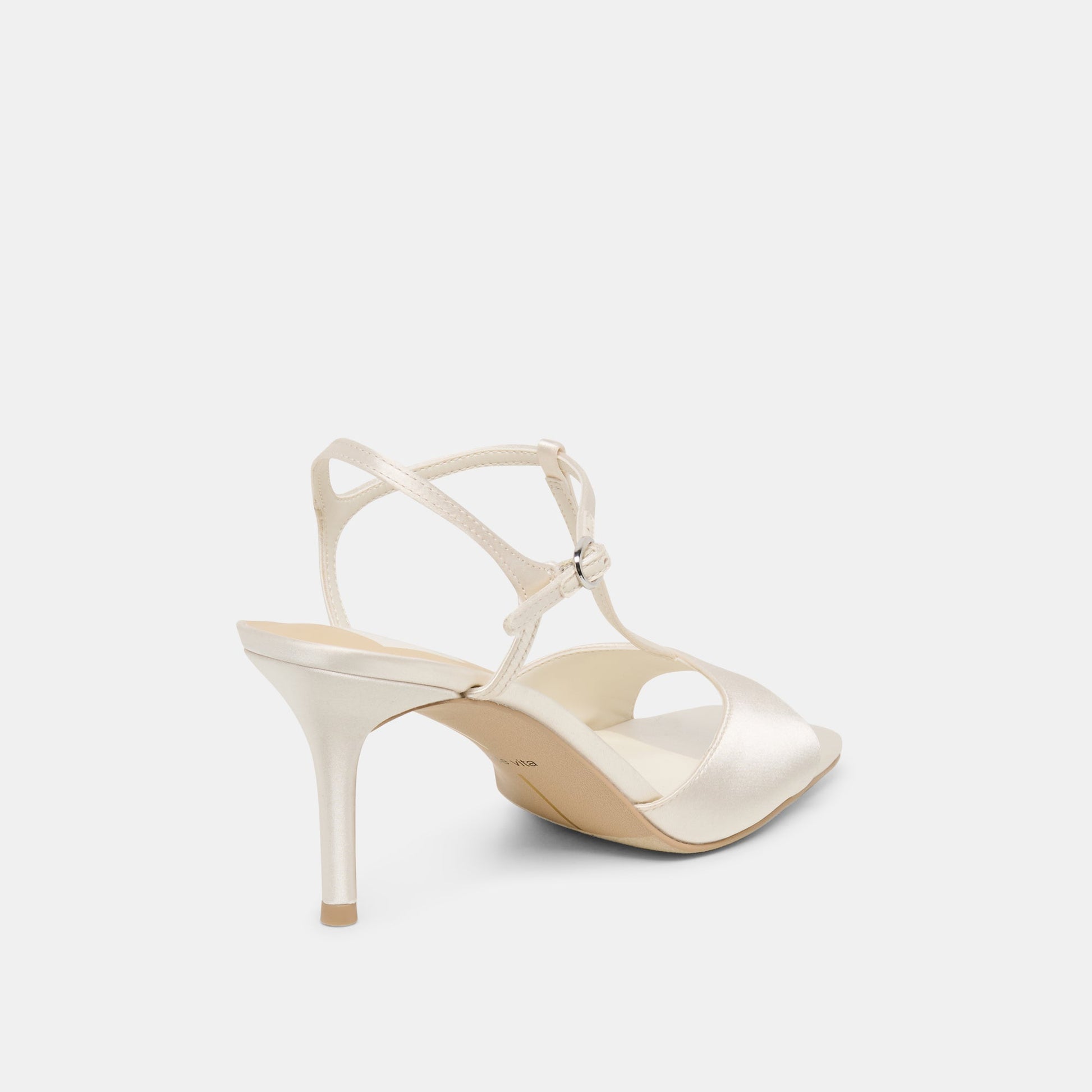 Dolce Vita Hilery Off White Satin Heels