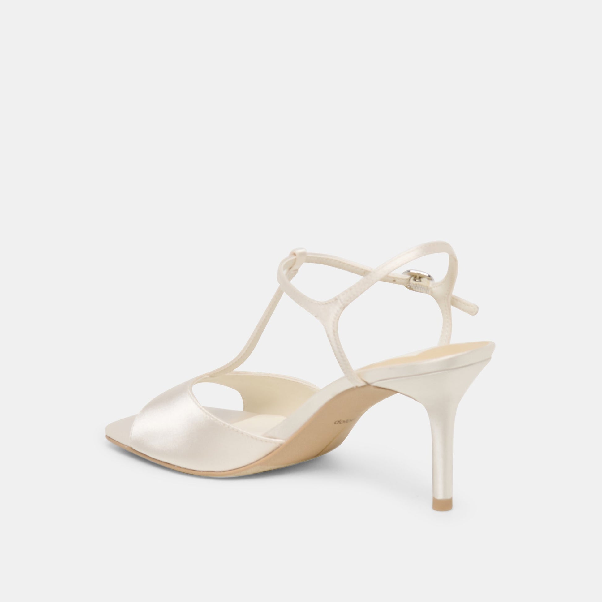 Dolce Vita Hilery Off White Satin Heels