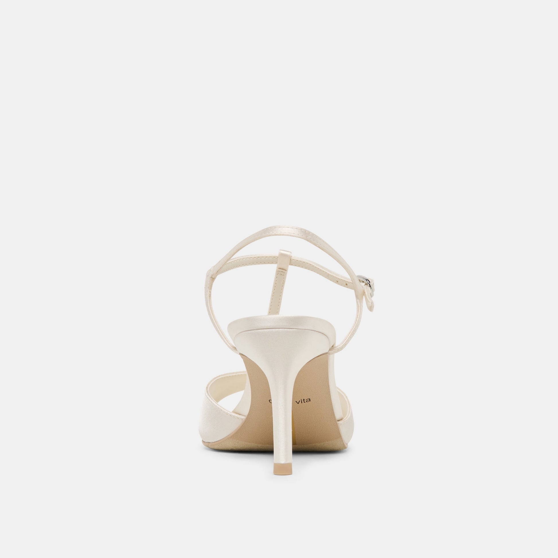 Dolce Vita Hilery Off White Satin Heels