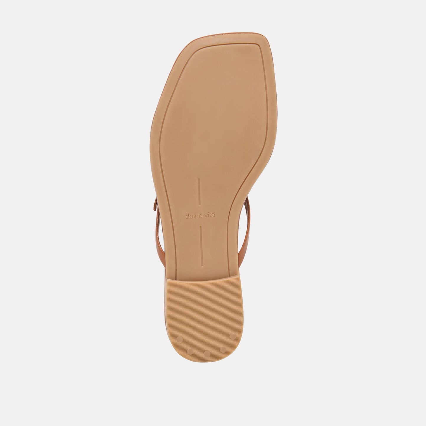 Dolce Vita MALTA Cognac Leather Buckle Flip-Flop Sandals