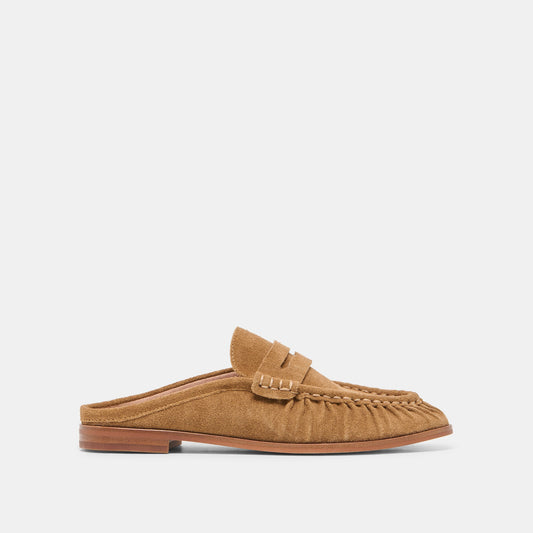 Dolce Vita BETZY Lt Brown Suede Closed-Toe Slip-On Loafers