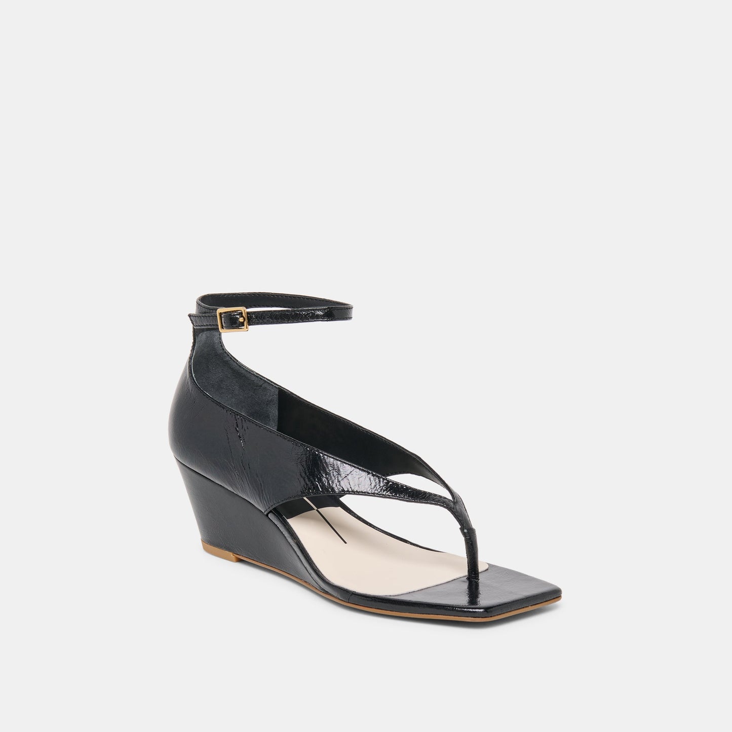Dolce Vita Quinny Black Leather Wedges