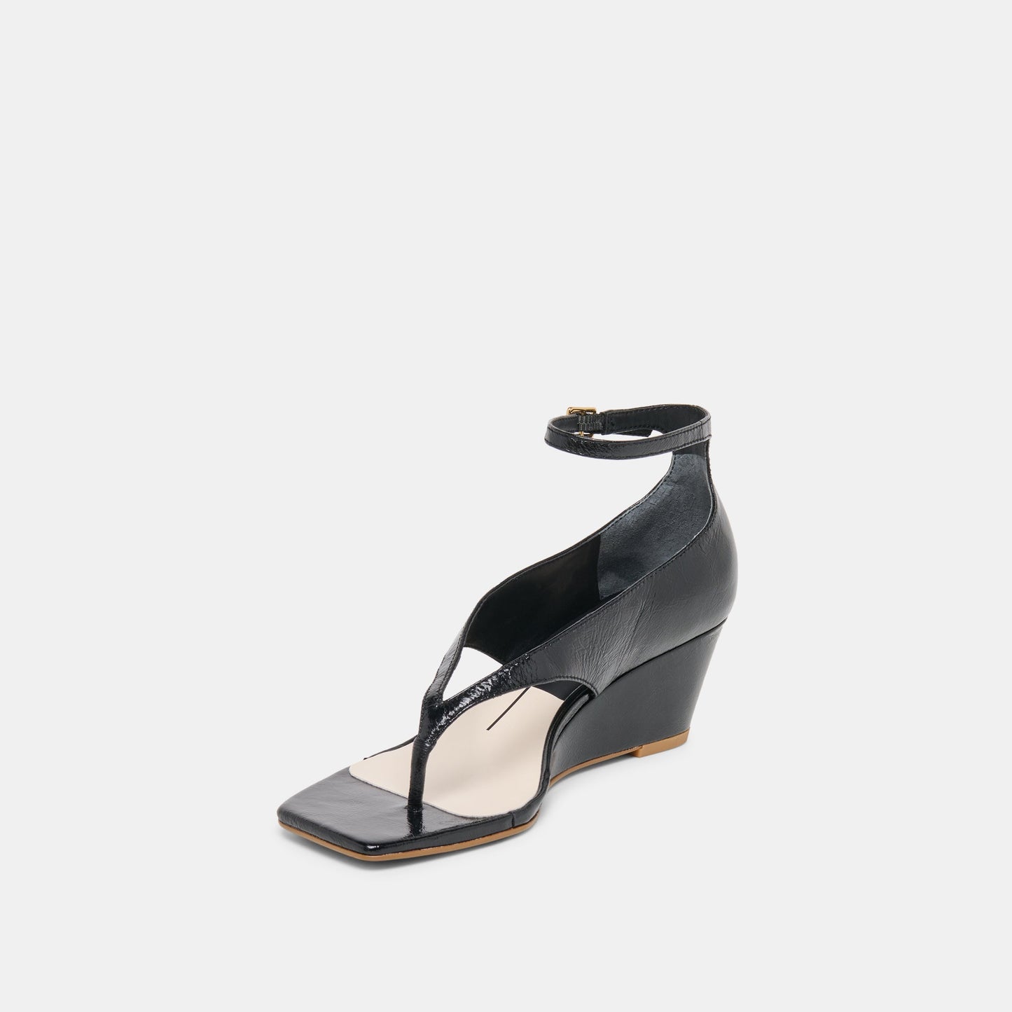 Dolce Vita Quinny Black Leather Wedges