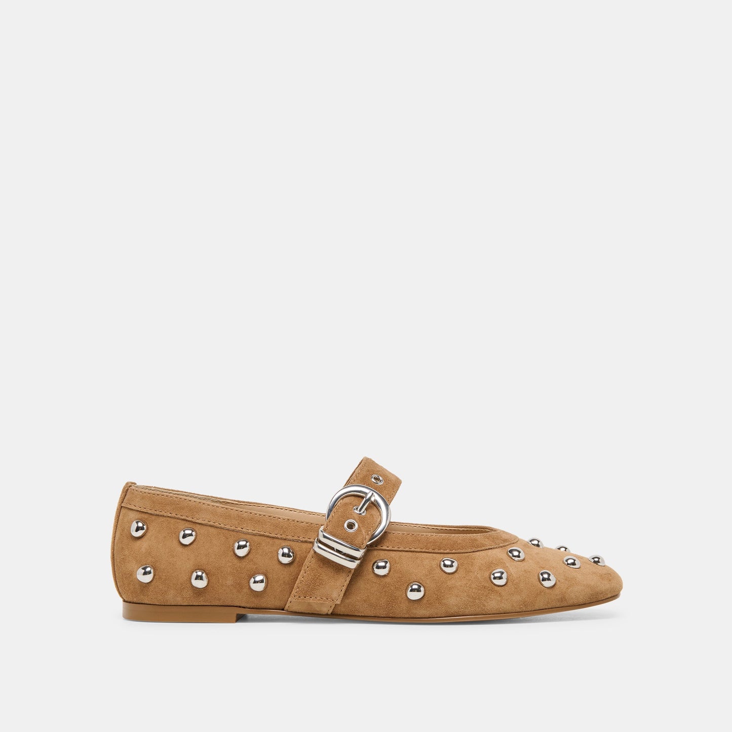 Dolce Vita Mikel Stud Lt Brown Suede Ballet Flats