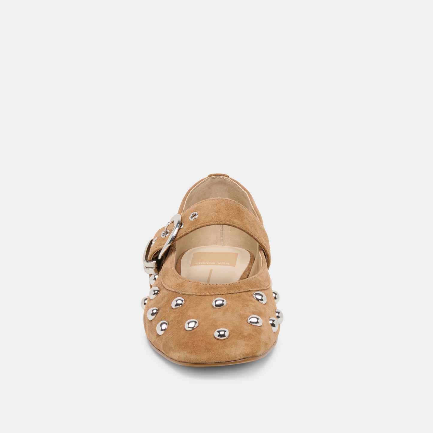 Dolce Vita Mikel Stud Lt Brown Suede Ballet Flats