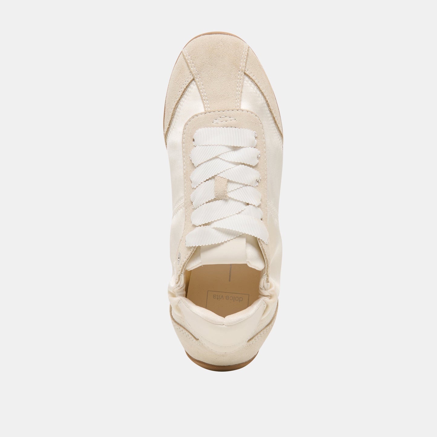 Dolce Vita Dakoda Off White Satin Sneakers