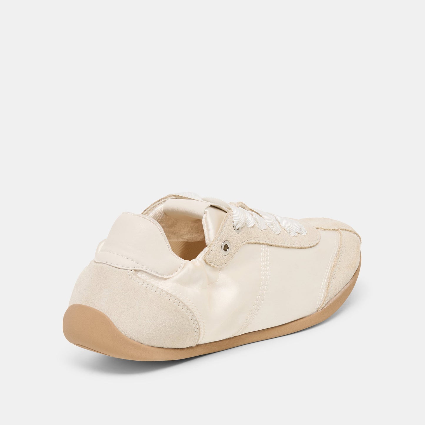 Dolce Vita Dakoda Off White Satin Sneakers