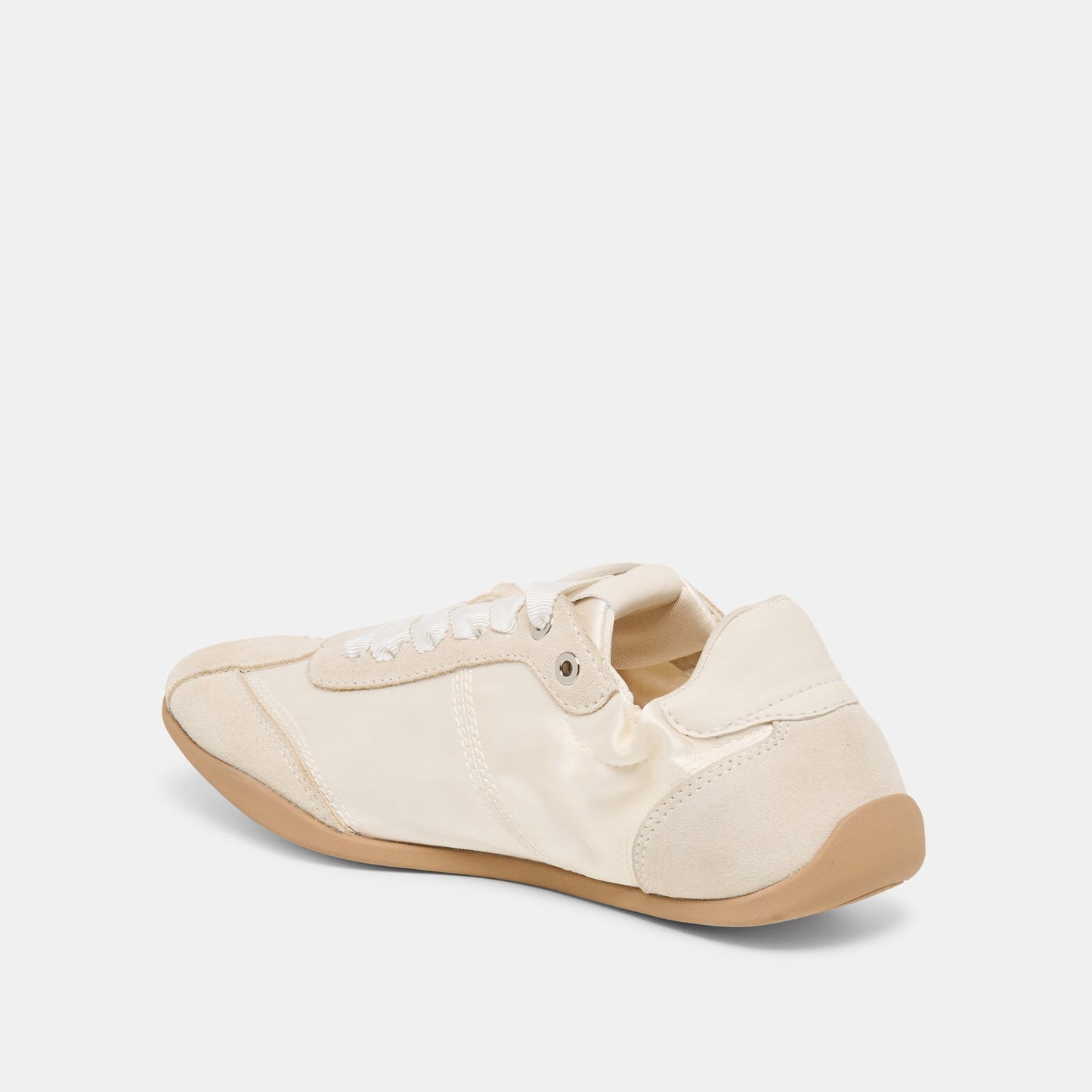 Dolce Vita Dakoda Off White Satin Sneakers