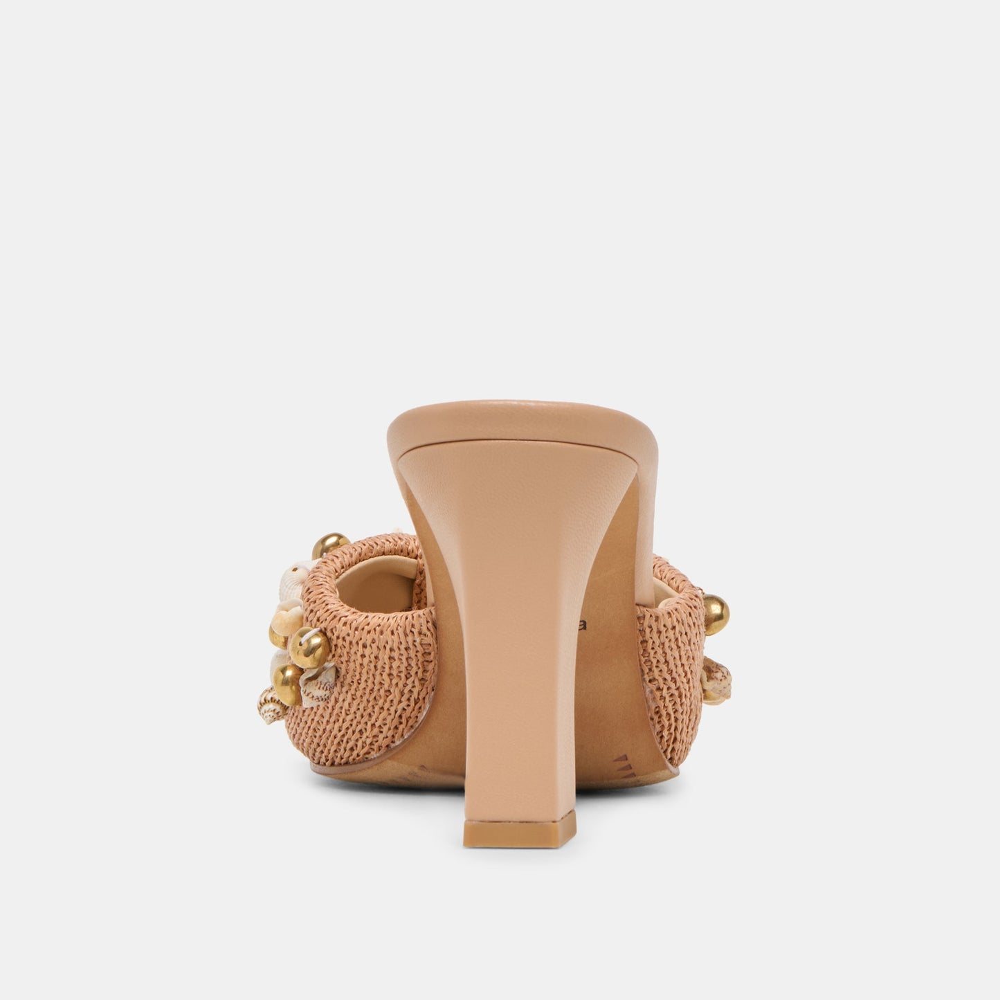 Dolce Vita Tylah Toffee Beaded Raffia Heels