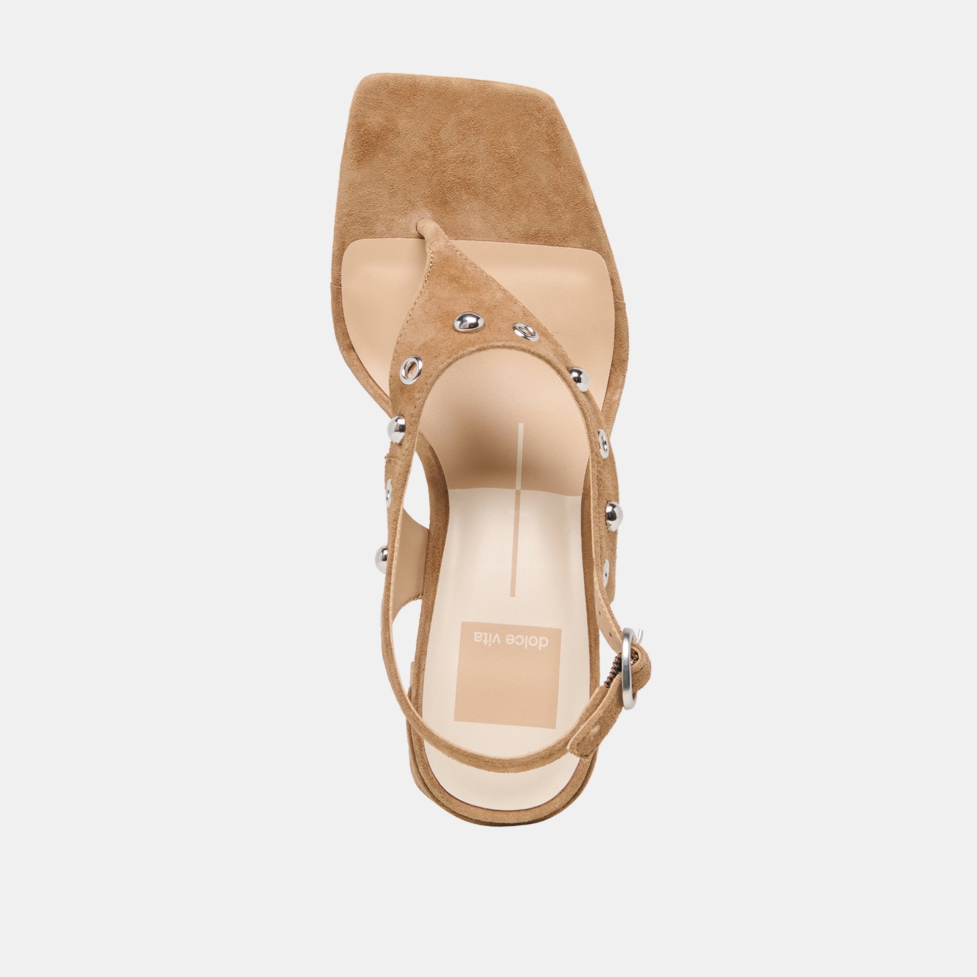 Dolce Vita Yves Stud Lt Brown Suede Heels