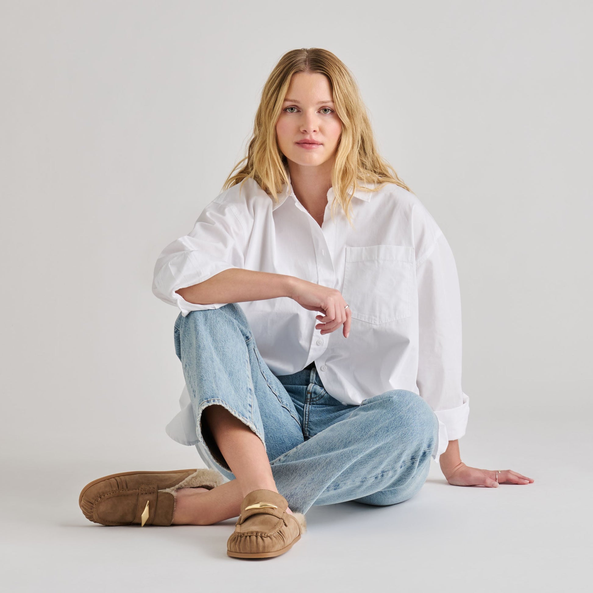 Dolce Vita Jodero Plush Mushroom Suede Flats