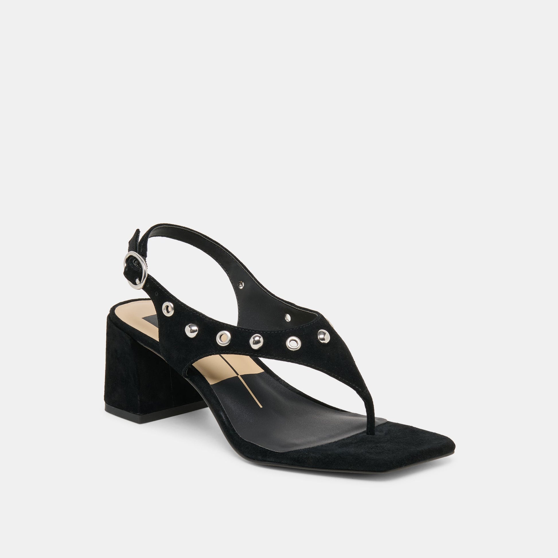 Dolce Vita Yves Stud Onyx Suede Heels