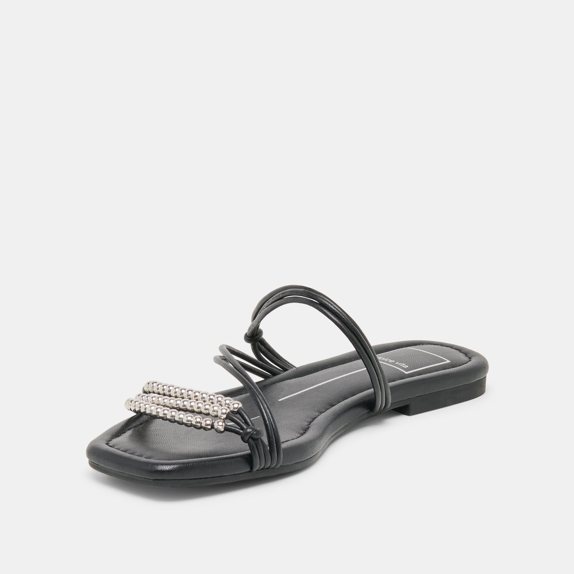 Dolce Vita LYNDEE BEAD Black Stella Strappy Open-Toe Sandals