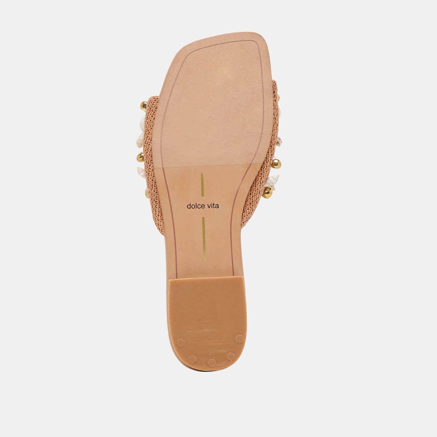 Dolce Vita Lizza Toffee Beaded Raffia Sandals