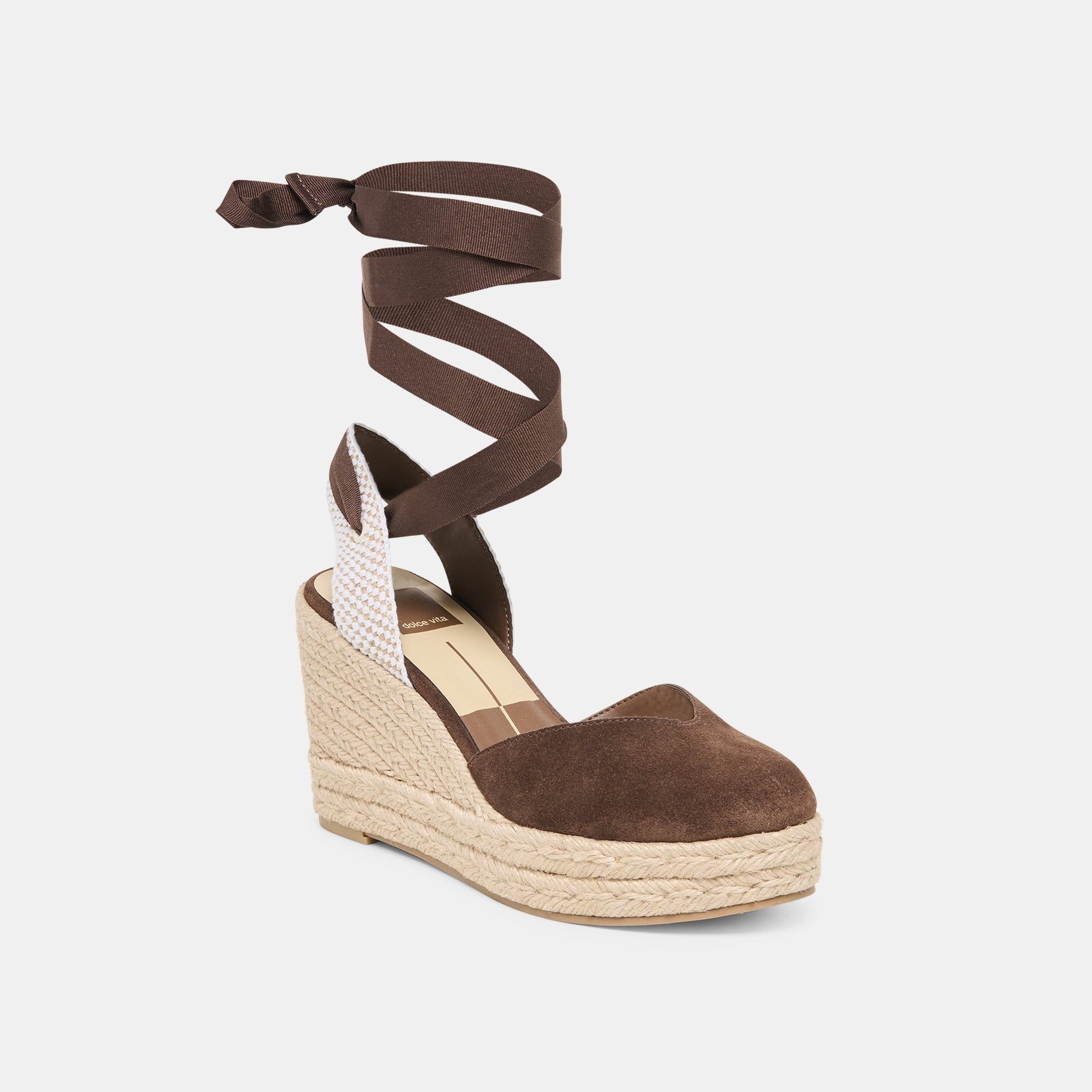Dolce Vita Noura Dk Brown Suede Wedges
