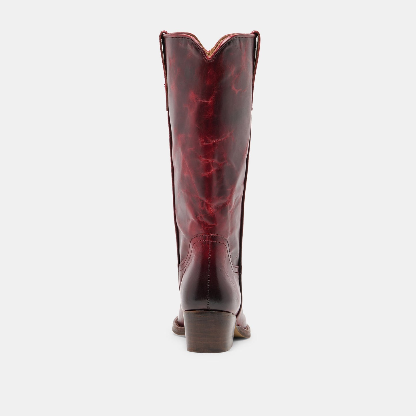 Dolce Vita VIGLA Garnet Leather Pointed-Toe Western Boots