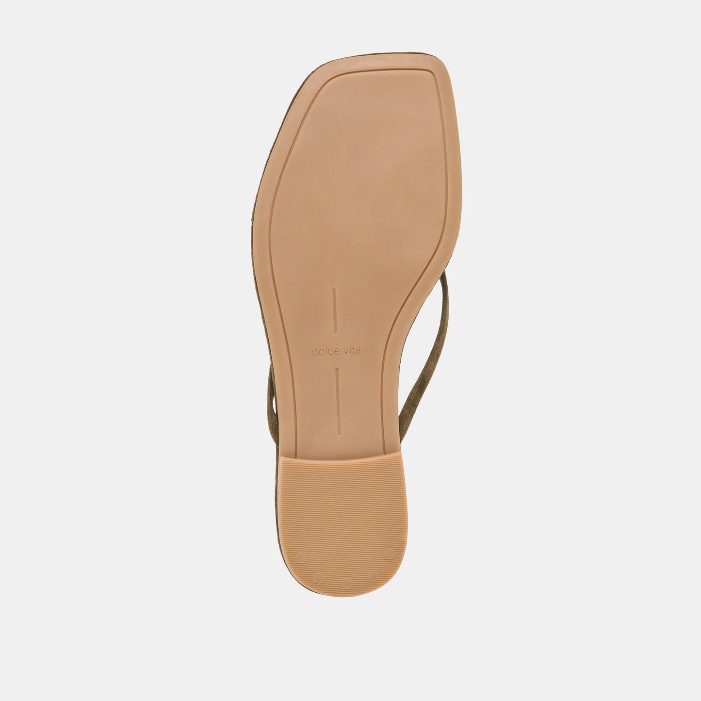 Dolce Vita MALTA Dk Olive Suede Buckle Flip-Flop Sandals