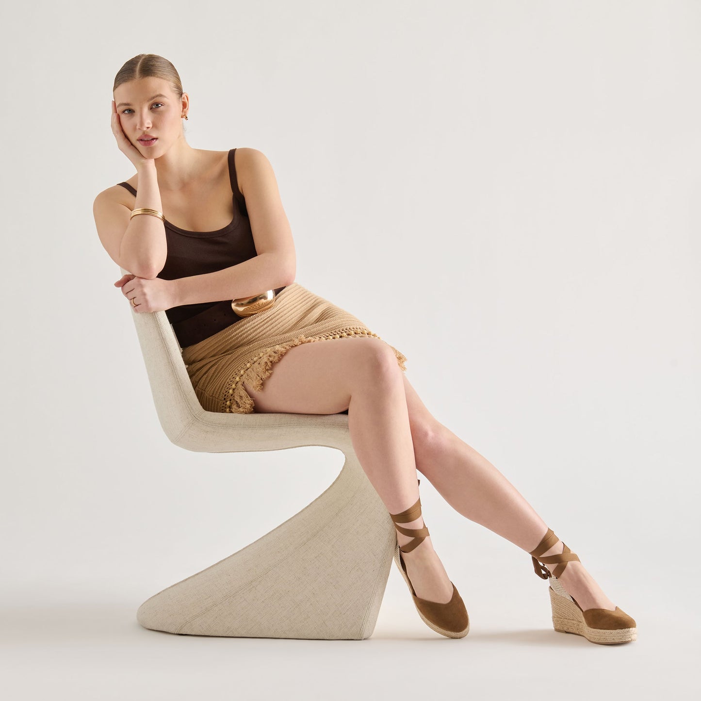 Dolce Vita Noura Lt Brown Suede Wedges