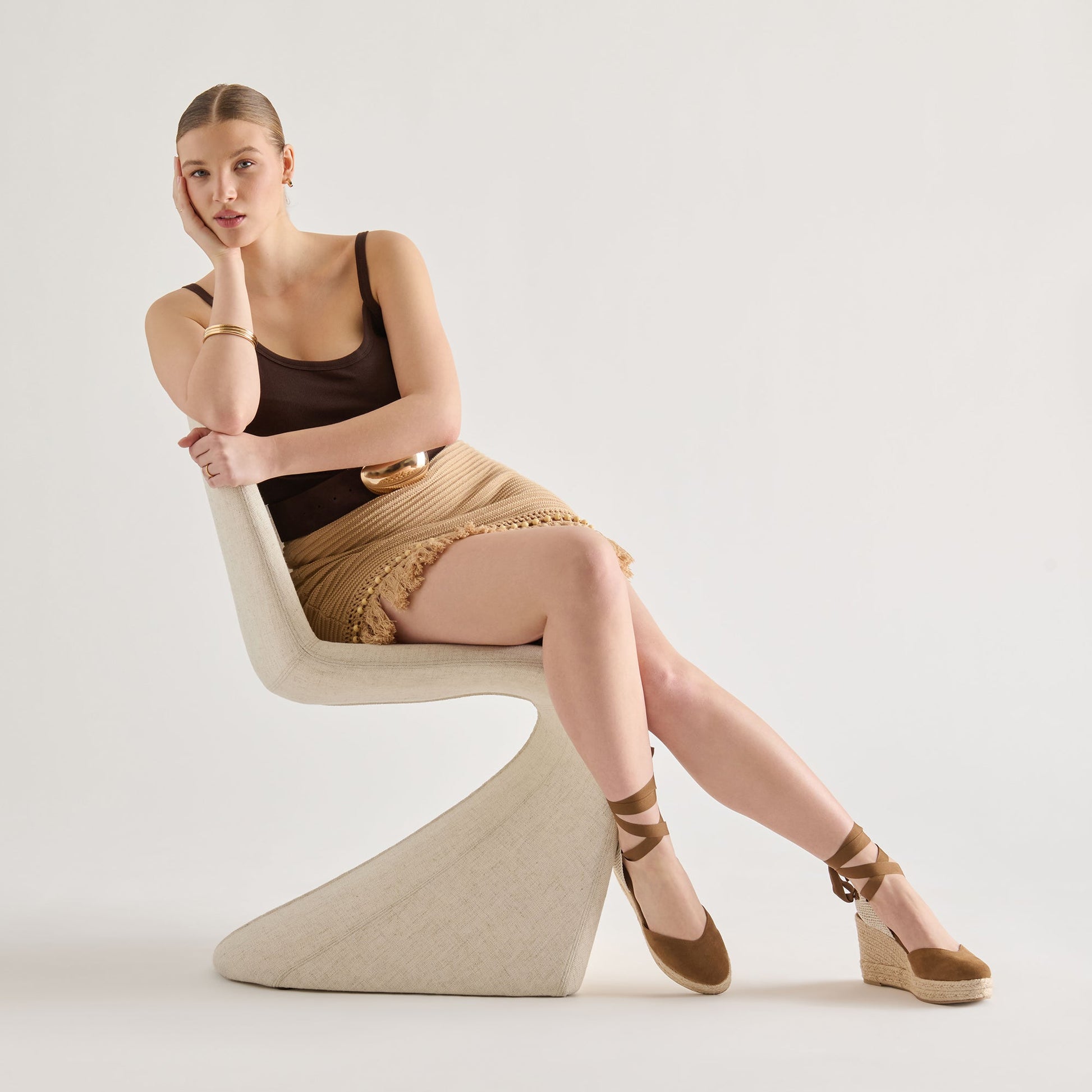 Dolce Vita Noura Lt Brown Suede Wedges