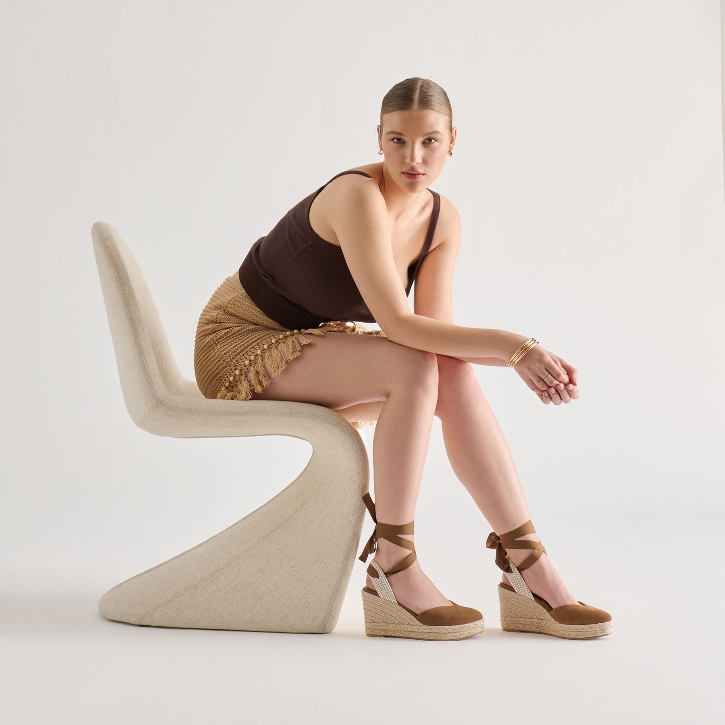 Dolce Vita Noura Lt Brown Suede Wedges