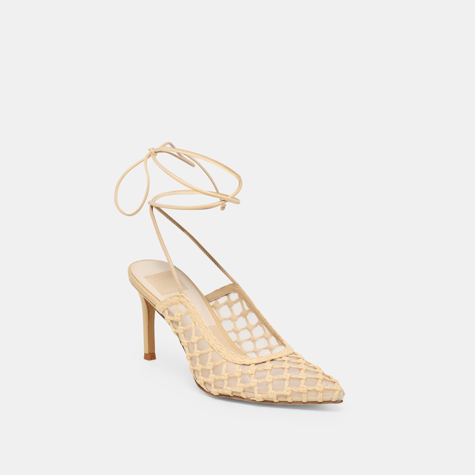 Dolce Vita Yael Lt Natural Woven Raffia Heels