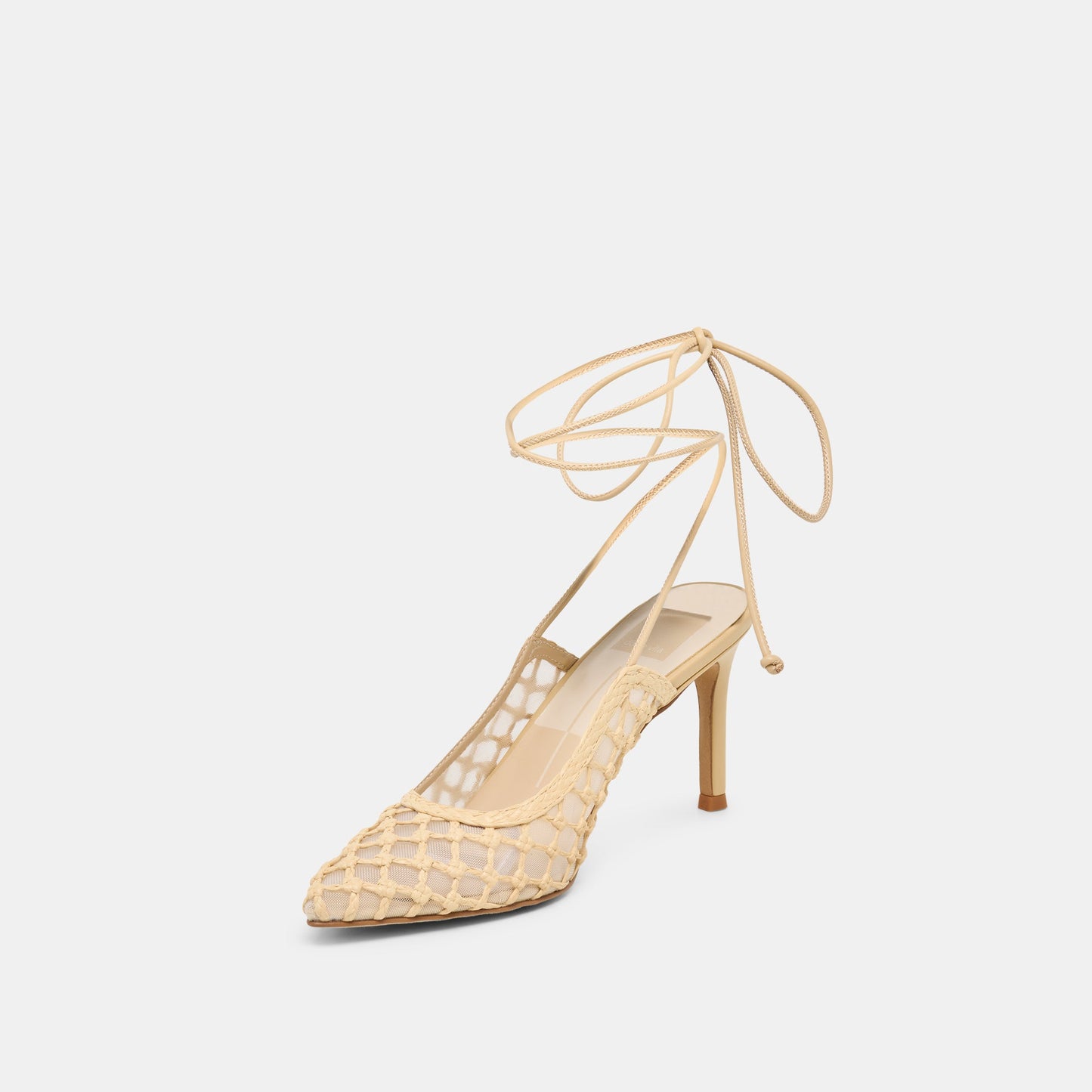 Dolce Vita Yael Lt Natural Woven Raffia Heels