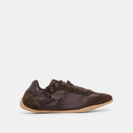 Dolce Vita Dakoda Dk Brown Satin Sneakers