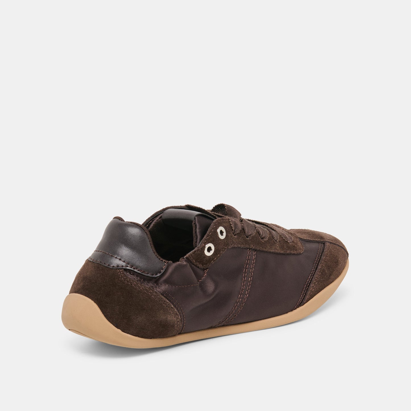 Dolce Vita Dakoda Dk Brown Satin Sneakers