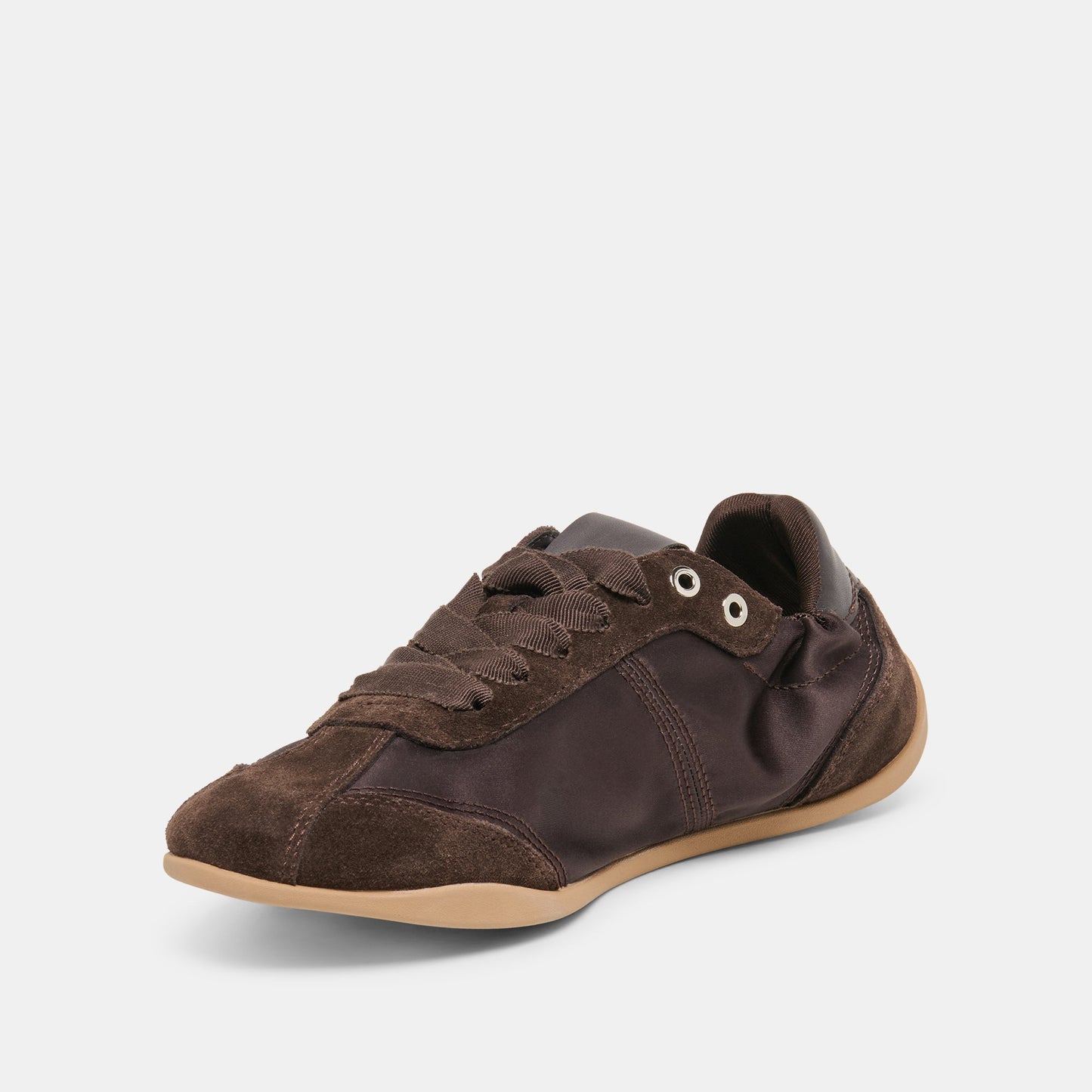 Dolce Vita Dakoda Dk Brown Satin Sneakers