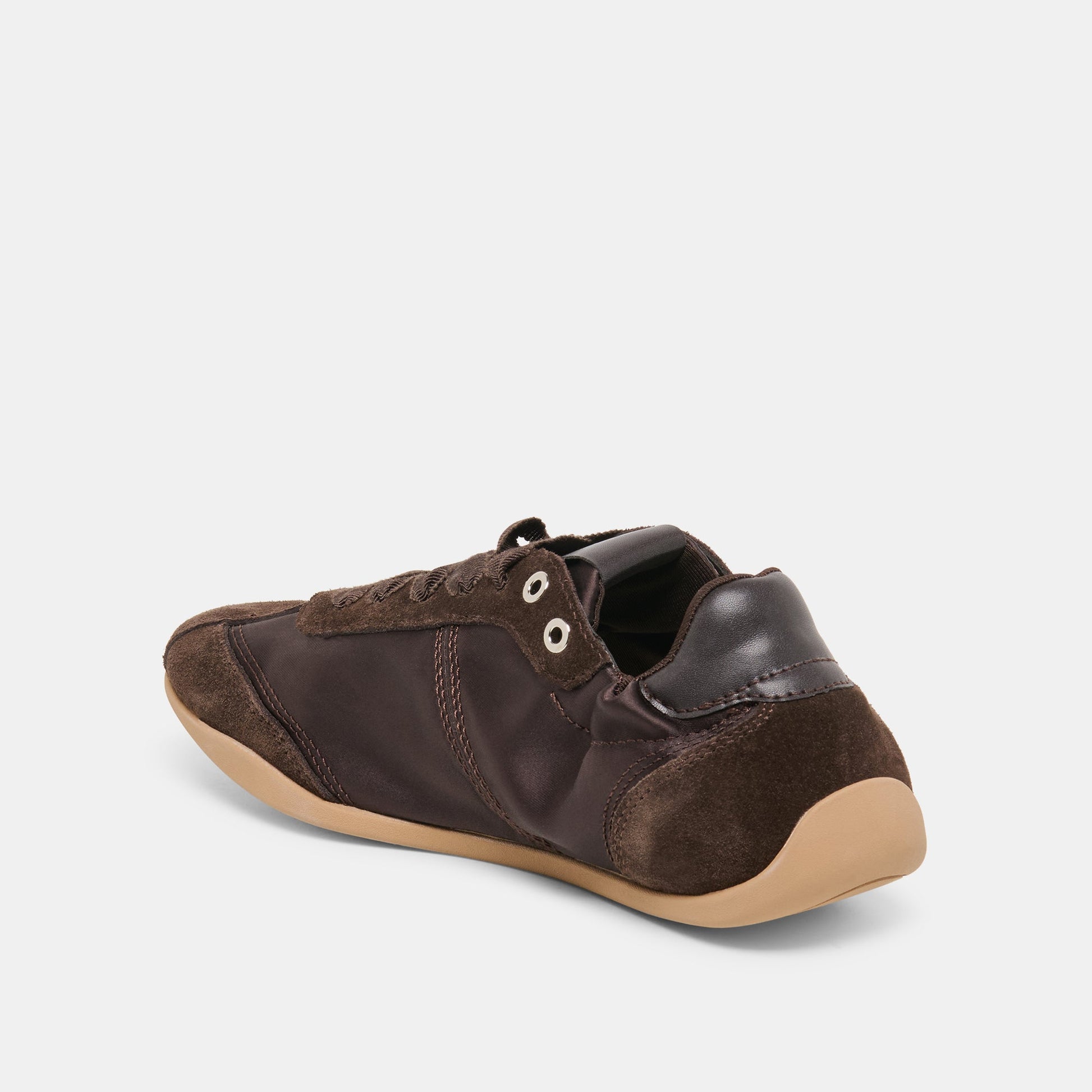 Dolce Vita Dakoda Dk Brown Satin Sneakers