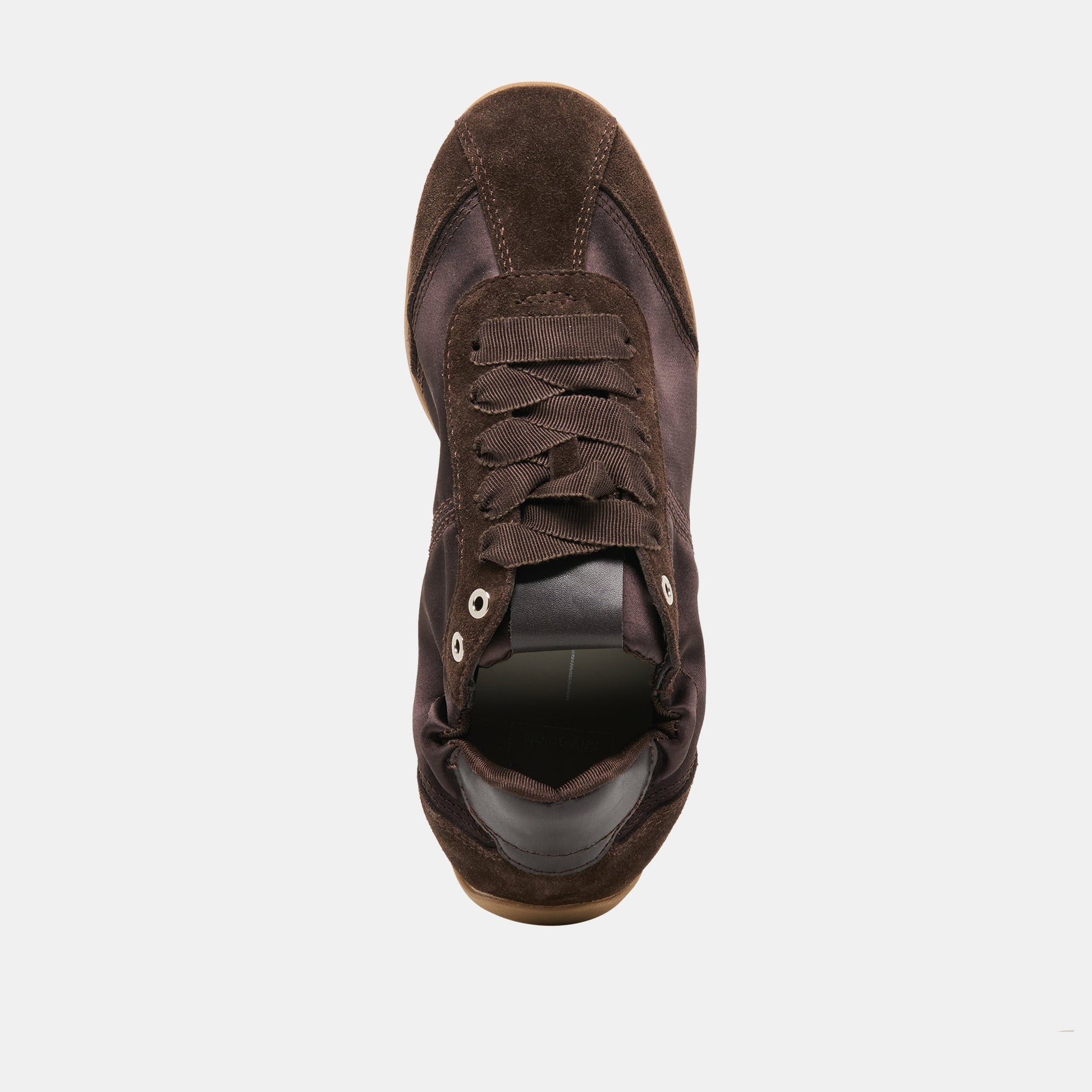 Dolce Vita Dakoda Dk Brown Satin Sneakers