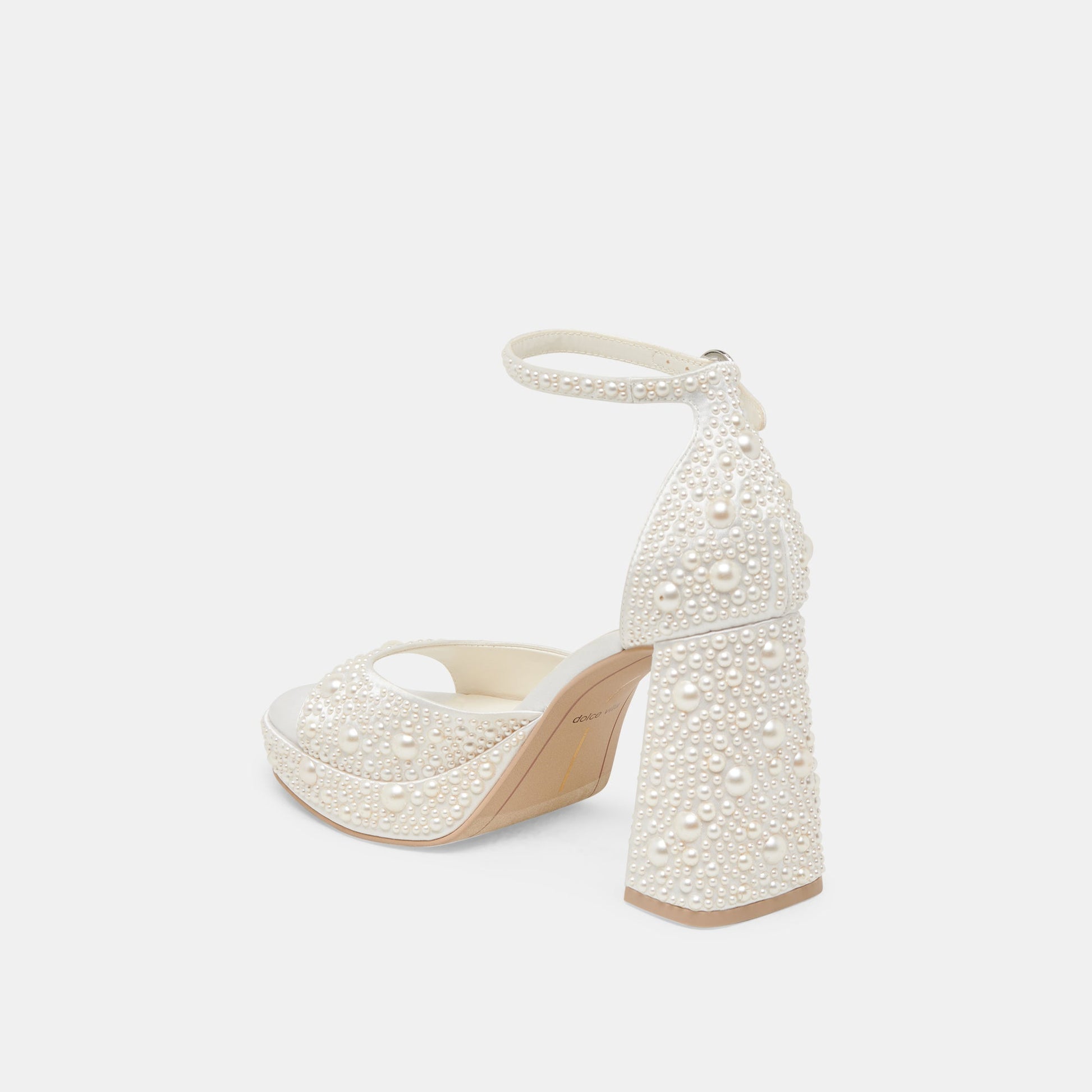 Dolce Vita PANDRO PEARL HEELS TRUE WHITE SATIN
 – Dolce Vita