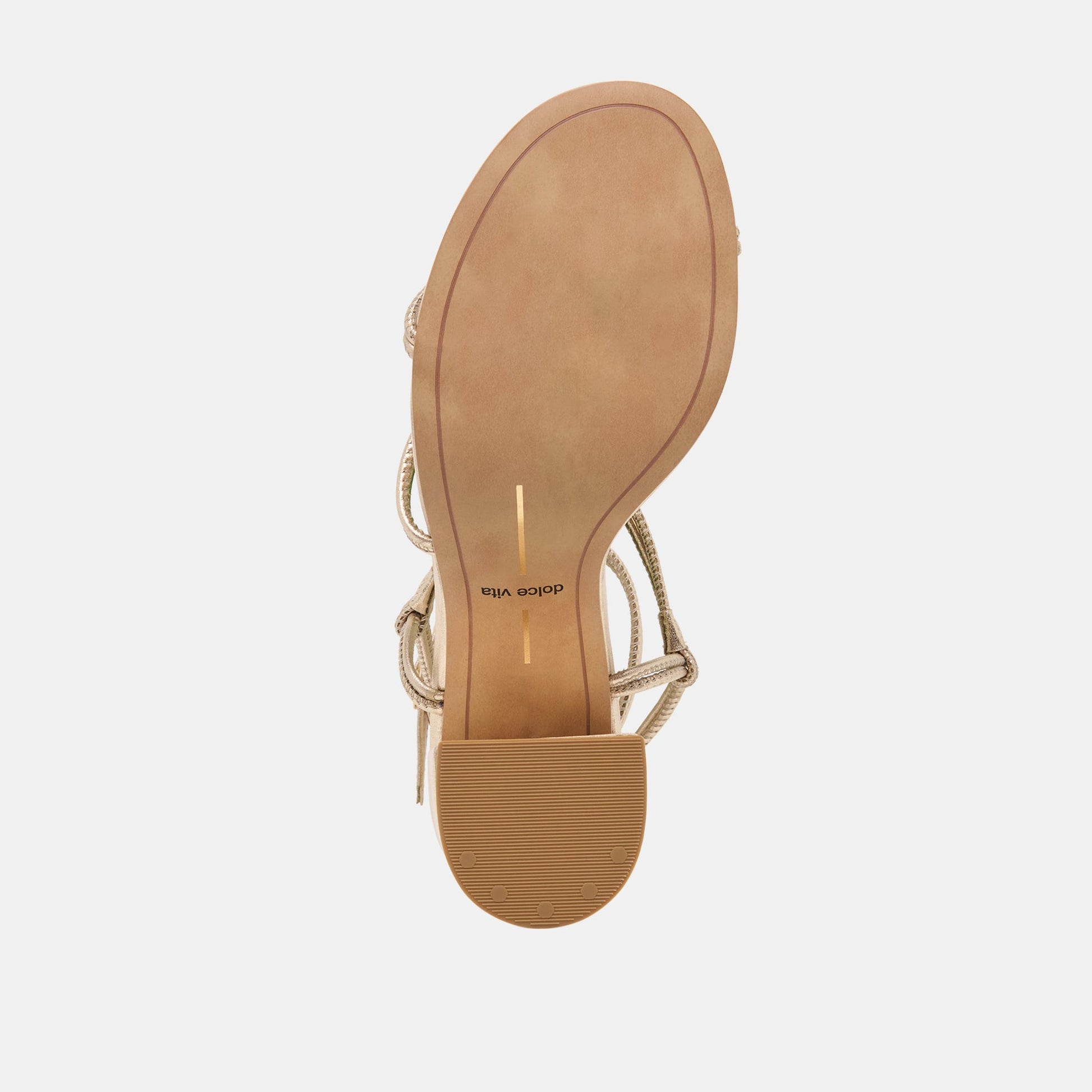 Dolce Vita Fizzy Gold Leather Heels