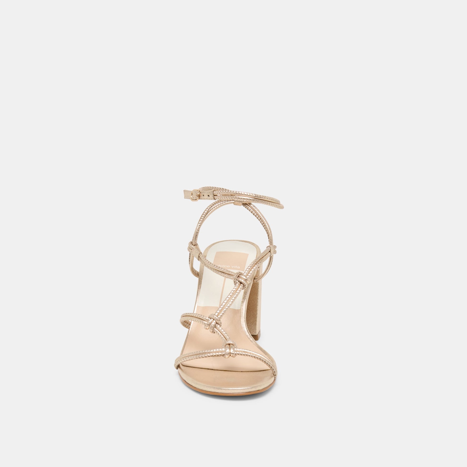 Dolce Vita Fizzy Gold Leather Heels