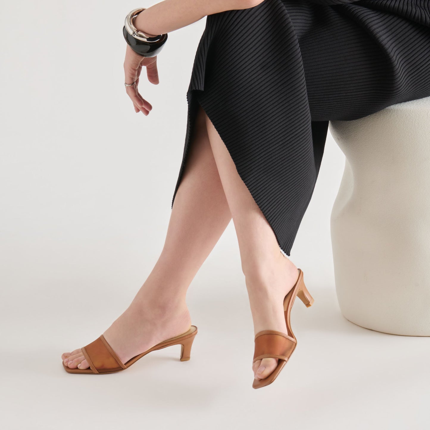 Dolce Vita Rexa Mesh Caramel Mesh Heels