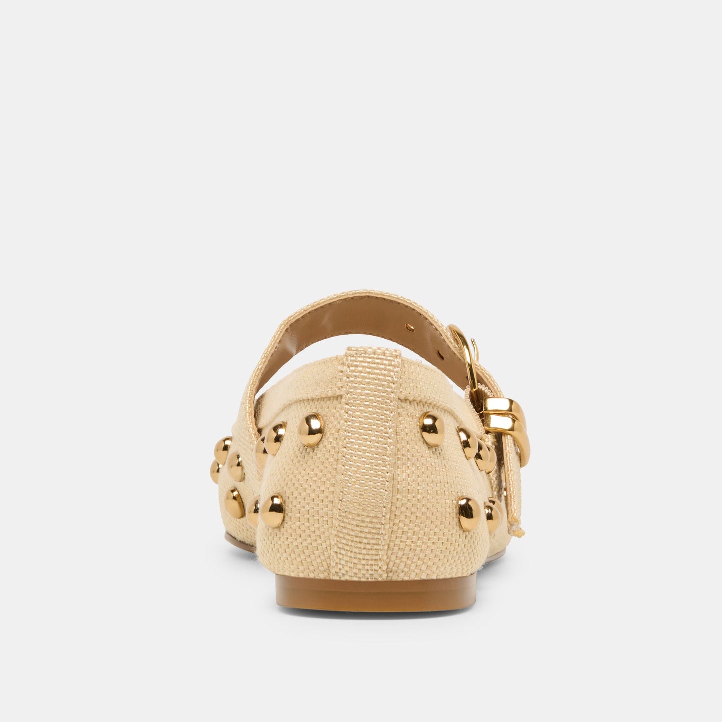 Dolce Vita Mikel Stud Lt Natural Raffia Ballet Flats