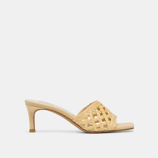 Dolce Vita Bowen Lt Natural Raffia Heels