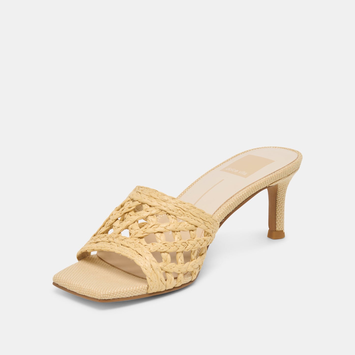 Dolce Vita Bowen Lt Natural Raffia Heels